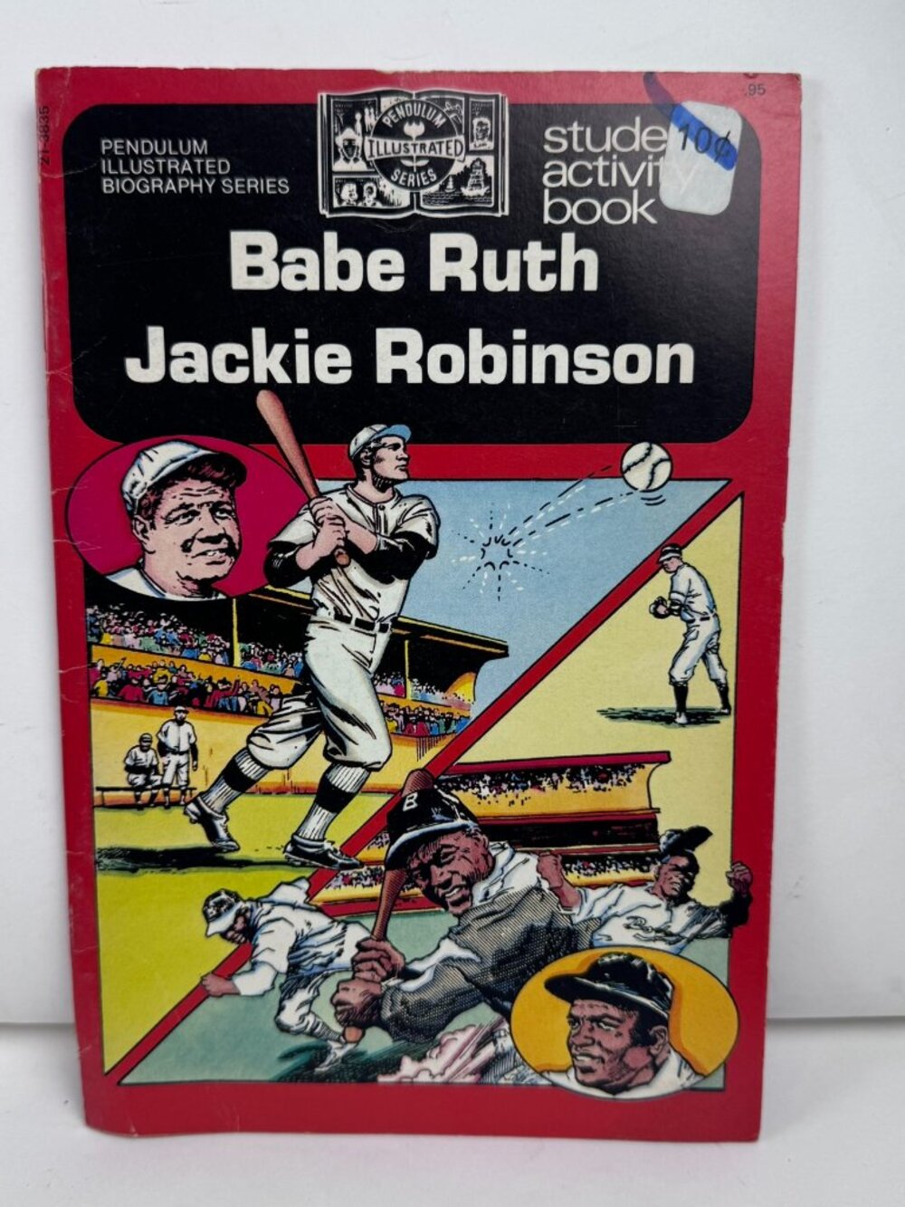 Vintage Pendulum Biography Babe Ruth Jackie Robinson Activity Book PB 0883013711